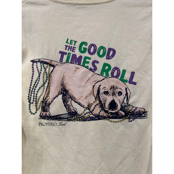 Properly Tied Mardi Gras LS Let the good times roll ! Tee Youth Medium - Picture 2 of 6